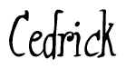 The image contains the word 'Cedrick' written in a cursive, stylized font.