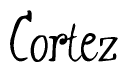 The image is a stylized text or script that reads 'Cortez' in a cursive or calligraphic font.