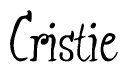 The image contains the word 'Cristie' written in a cursive, stylized font.