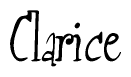 The image contains the word 'Clarice' written in a cursive, stylized font.
