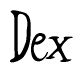 Cursive Script 'Dex' Text
