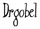 The image is a stylized text or script that reads 'Drgobel' in a cursive or calligraphic font.