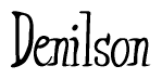 The image contains the word 'Denilson' written in a cursive, stylized font.