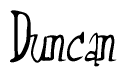 The image contains the word 'Duncan' written in a cursive, stylized font.