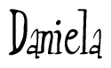 The image is a stylized text or script that reads 'Daniela' in a cursive or calligraphic font.