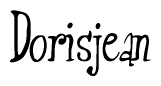 The image contains the word 'Dorisjean' written in a cursive, stylized font.