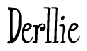 The image is a stylized text or script that reads 'Derllie' in a cursive or calligraphic font.