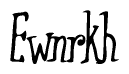 The image is a stylized text or script that reads 'Ewnrkh' in a cursive or calligraphic font.
