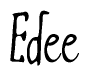 The image contains the word 'Edee' written in a cursive, stylized font.
