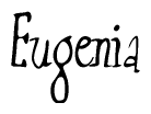 The image is of the word Eugenia stylized in a cursive script.