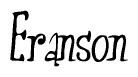 The image contains the word 'Eranson' written in a cursive, stylized font.