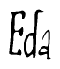 The image contains the word 'Eda' written in a cursive, stylized font.