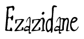 The image is of the word Ezazidane stylized in a cursive script.