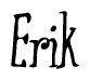 Cursive Script 'Erik' Text