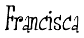 The image is of the word Francisca stylized in a cursive script.