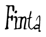 The image is of the word Finta stylized in a cursive script.