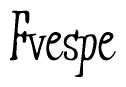 The image contains the word 'Fvespe' written in a cursive, stylized font.