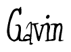 The image contains the word 'Gavin' written in a cursive, stylized font.