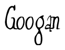 The image is of the word Googan stylized in a cursive script.