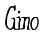 The image is a stylized text or script that reads 'Gino' in a cursive or calligraphic font.