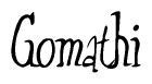 Gomathi Calligraphy Text 