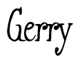 The image is a stylized text or script that reads 'Gerry' in a cursive or calligraphic font.