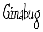 The image is of the word Ginabug stylized in a cursive script.