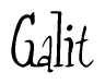 The image contains the word 'Galit' written in a cursive, stylized font.