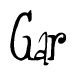 The image is of the word Gar stylized in a cursive script.
