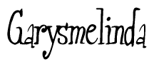 The image is of the word Garysmelinda stylized in a cursive script.