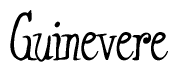 The image is of the word Guinevere stylized in a cursive script.
