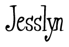 The image contains the word 'Jesslyn' written in a cursive, stylized font.