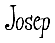 The image is of the word Josep stylized in a cursive script.