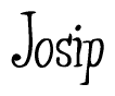 The image is of the word Josip stylized in a cursive script.
