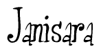 The image is of the word Janisara stylized in a cursive script.