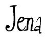 The image contains the word 'Jena' written in a cursive, stylized font.