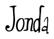 The image is a stylized text or script that reads 'Jonda' in a cursive or calligraphic font.