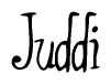 The image is a stylized text or script that reads 'Juddi' in a cursive or calligraphic font.