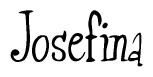 The image is of the word Josefina stylized in a cursive script.