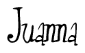   The image is of the word Juanna stylized in a cursive script. 