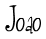 The image is of the word Joao stylized in a cursive script.
