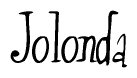 The image contains the word 'Jolonda' written in a cursive, stylized font.