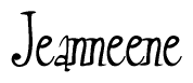 The image is a stylized text or script that reads 'Jeanneene' in a cursive or calligraphic font.