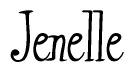 The image contains the word 'Jenelle' written in a cursive, stylized font.