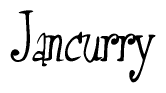 The image is a stylized text or script that reads 'Jancurry' in a cursive or calligraphic font.