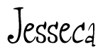 The image is of the word Jesseca stylized in a cursive script.