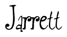 The image contains the word 'Jarrett' written in a cursive, stylized font.