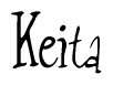 The image is a stylized text or script that reads 'Keita' in a cursive or calligraphic font.