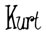 The image is of the word Kurt stylized in a cursive script.