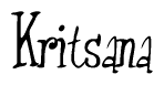 The image is a stylized text or script that reads 'Kritsana' in a cursive or calligraphic font.